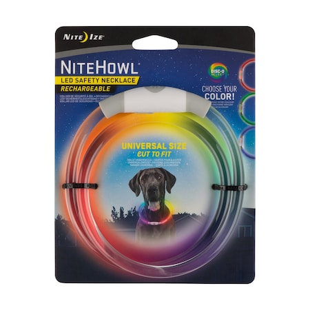 Nite Ize NiteHowl Disco Plastic Dog LED Necklace NHOR-07S-R3